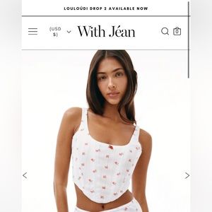 NEVER WORN BRAND NEW CONDITION*** With Jean Cindy corset top size Small